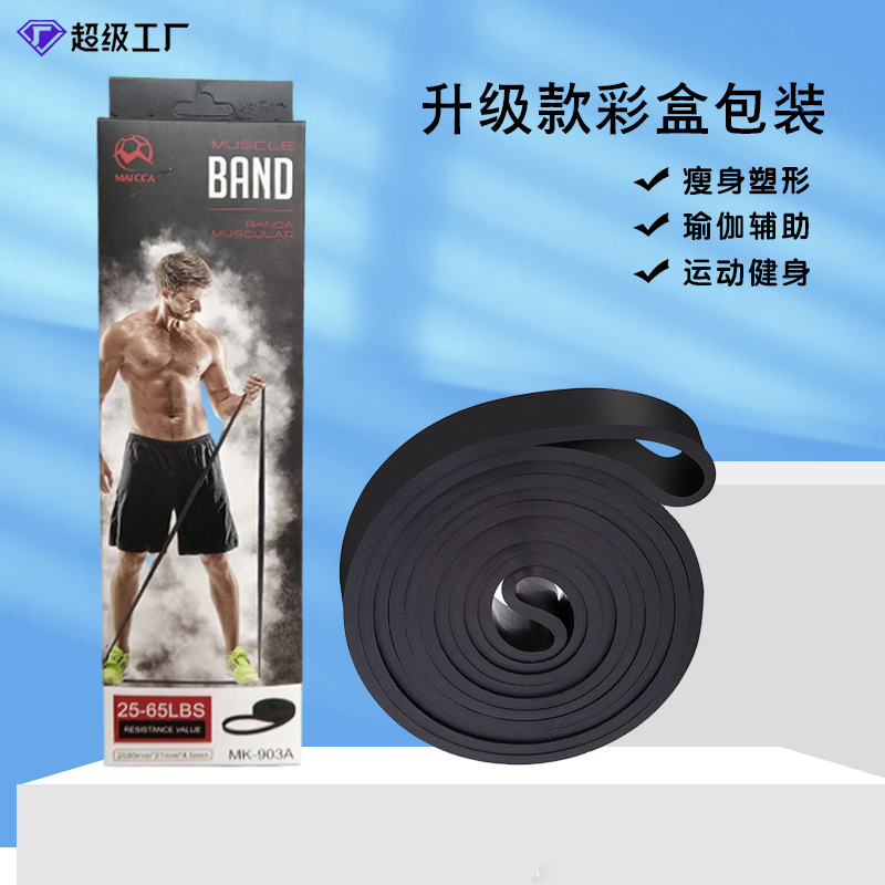 Tpe 2080 Yoga Resistance Band Fitness Track and Field Training Resistance Band Multifunctional Chest Shaping Resistance Device Thick Loop