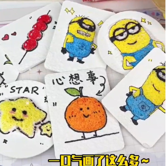 Espuma pintura de textura DIY dibujo de madera esponja pellizco papel juguete infantil esponja absorbente material de pintura grande