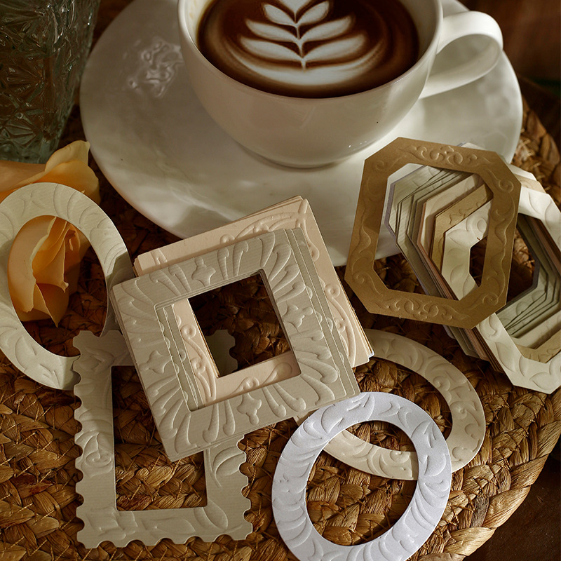 Beautiful Day Hollow Frame Gentle as the Moon Series INS Border Handbook Base Stickers 20 pieces in 6 styles