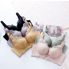 新款透氣性感大碼無鋼圈調整型聚攏美背內衣少女收副乳上托文胸罩