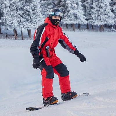 Cross border Source of goods new pattern adult men and women Conjoined Ski suits Solid keep warm Hooded skiing clothing Manufactor wholesale