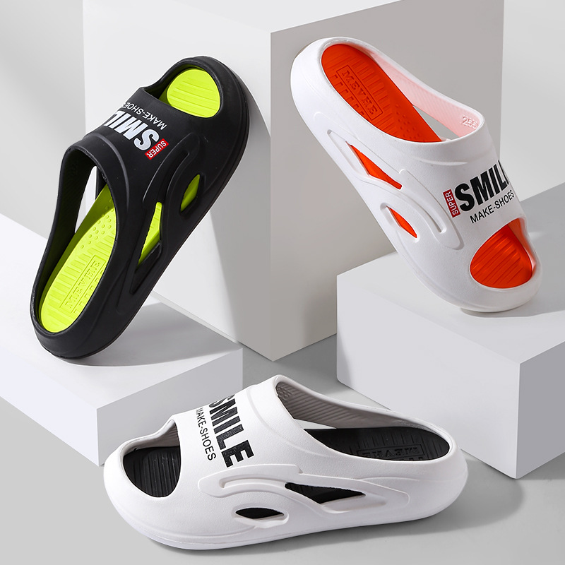 Zapatillas para hombres verano 2024 explosión fuera del hogar hombre fuera del deporte antideslizante para el hogar espesar la base suave para hombres súper suave