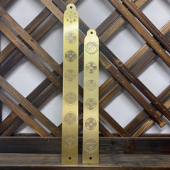 Seiko carving pure brass solid six emperors ruler five emperors ruler copper coin ruler six emperors coin ruler solid brass