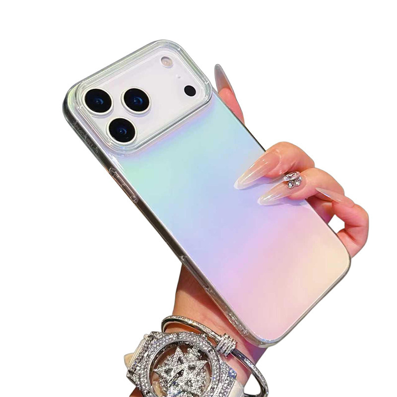 苹果七彩镭射透明手机壳适用于iphone17promax手机壳高颜值手机壳|undefined