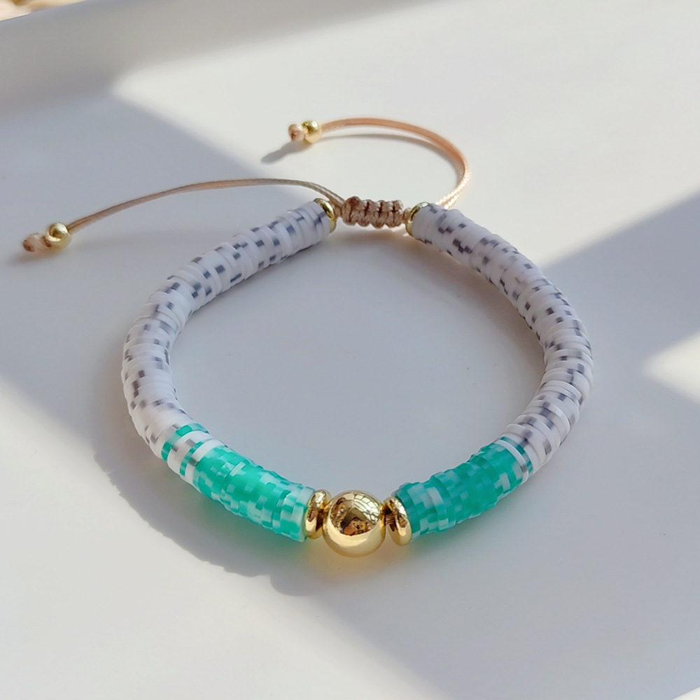Alloy, Pearl, soft clay Material Vacation Geometric Alloy Pearl Soft Clay Women's Bracelets