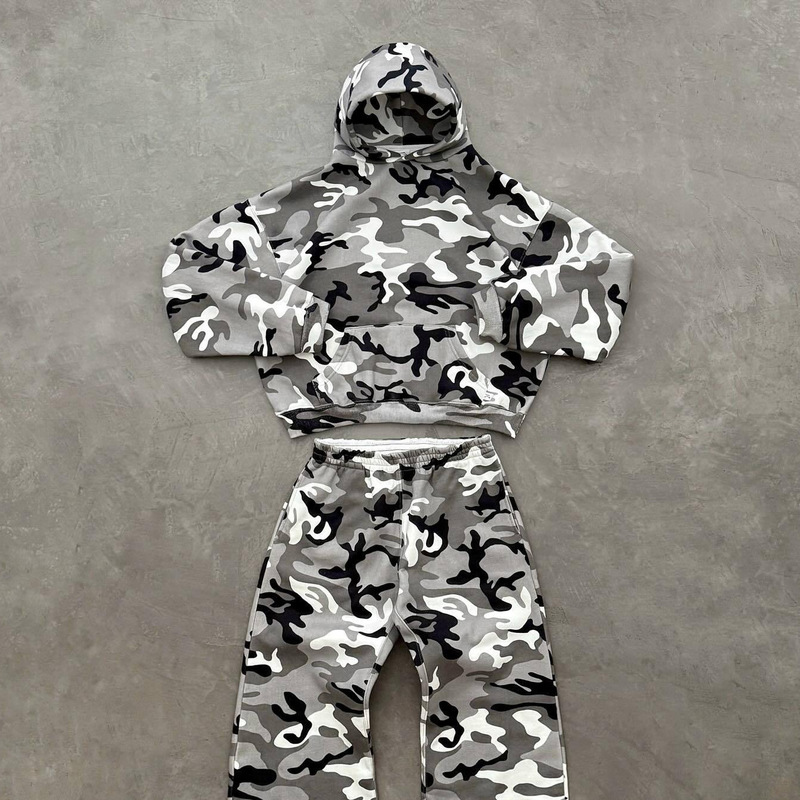 International Station New Fashion Sweater Snow Camouflage Digital Flower Spring and Summer Cross-border Loose All-match Hoodie