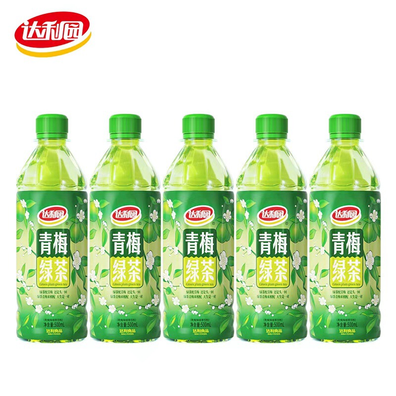 Daliyuan Green Plum Green Tea 500ml*5 bottles summer tea drink, sweet and sour fruit-flavored tea, small bottles, official party beverage Daliyuan Green Plum Green Tea 500ml*5 bottles summer tea drink, sweet and sour fruit-flavored tea, small bottles, official party beverage
