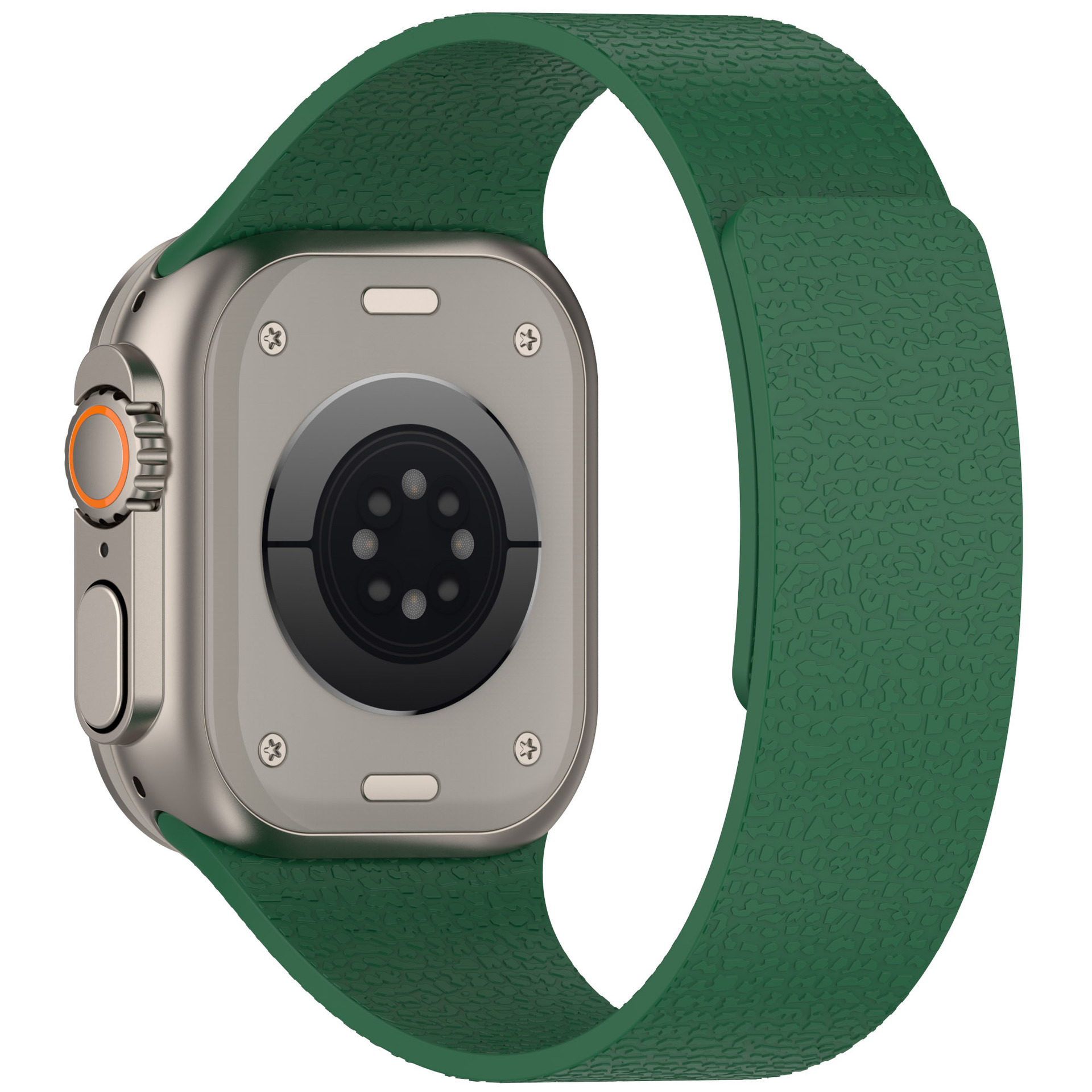 Suitable for Huawei gt5, Xiaomi s4, Apple iwatch9, litchi pattern silicone soft magnetic ultra watch strap s10 undefined