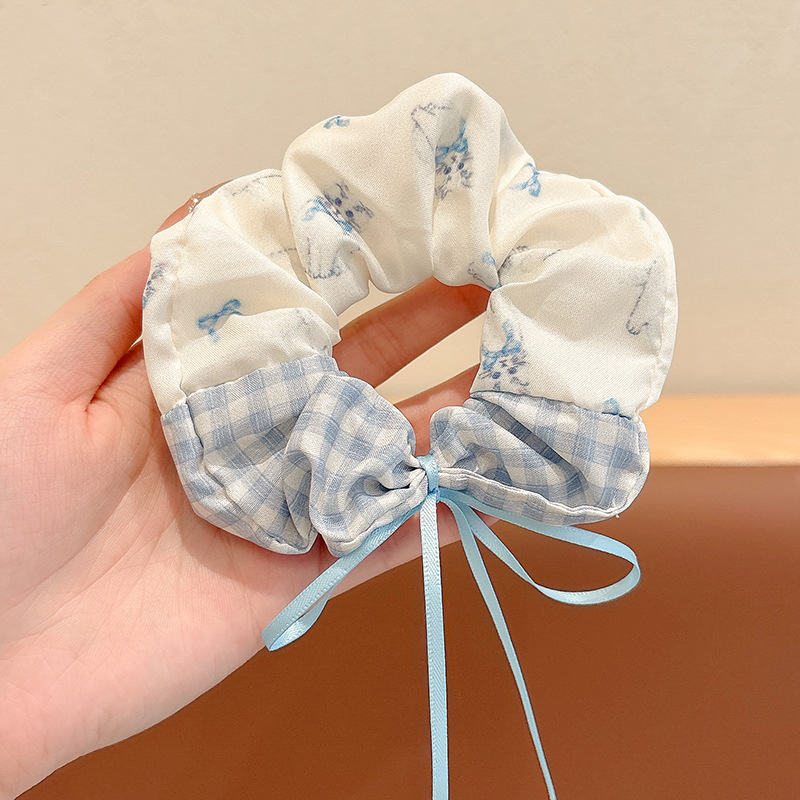 Coreano super grande encaje intestino anillo de cabello para mujeres de alta calidad elástica correa de goma duradera toallas cuadradas para cabello