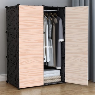 Simple Wardrobe Rental Bedroom Assembly Household Cloth Wardrobe Adult Clothes Storage Cabinet 2025 New Factory