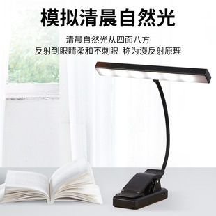 Factory Direct sales piano music stand lamp 18 LED eye protection reading table lamp piano playing lighting music sheet lamp Book Lamp