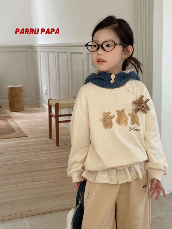 大小卷韩系25秋女童甜美可爱小熊卫衣-83205|undefined