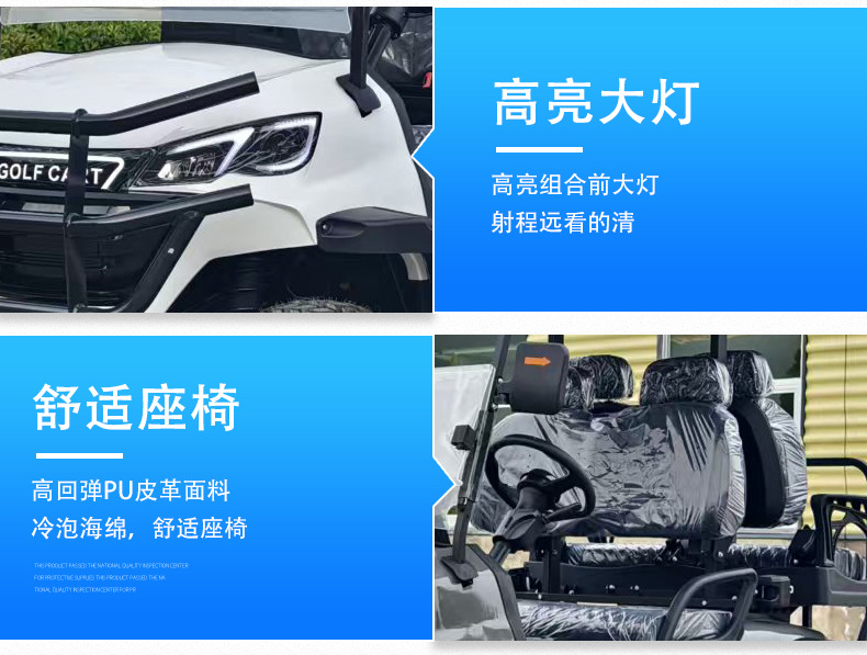 2-Seater, 4-Seater, 6-Seater Electric Golf Carts for Export, Tourist Vehicles for Scenic Spots, Park Shuttles, and Real Estate Tours