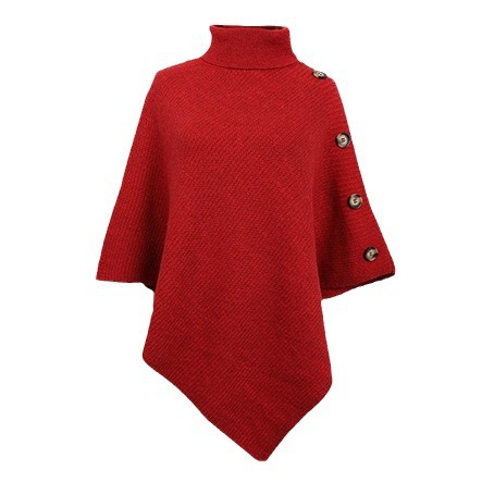 Directo de fábrica europeo y americano transfronterizo otoño e invierno nuevo color sólido cuello alto chal cabo Split suéter abrigo para las mujeres