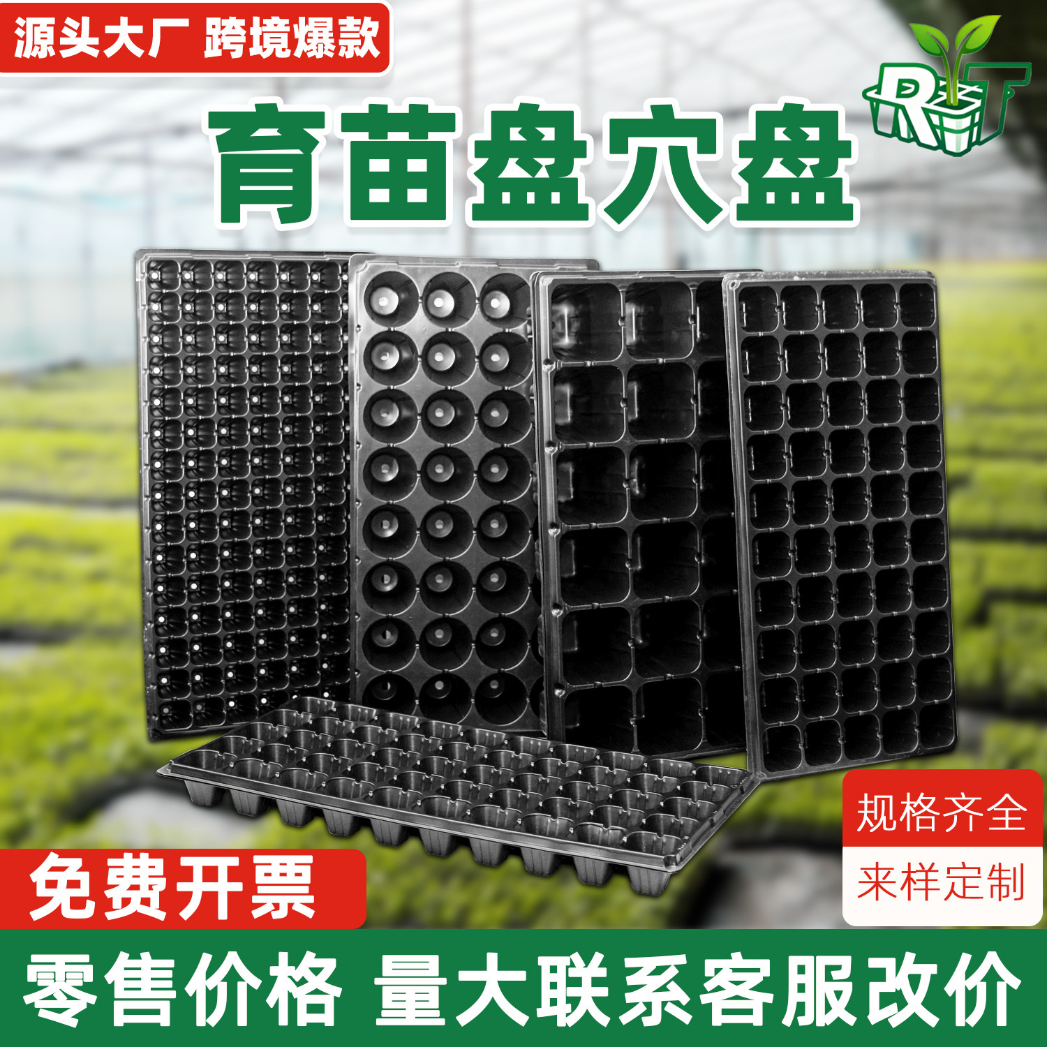 批发育苗托盘育苗盘育苗盆穴盘蔬菜育苗种植盒扦插盒培育盘育苗器