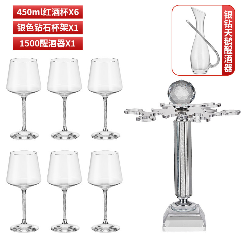 Wineglass, glass holder, wine decanter, 500 ml