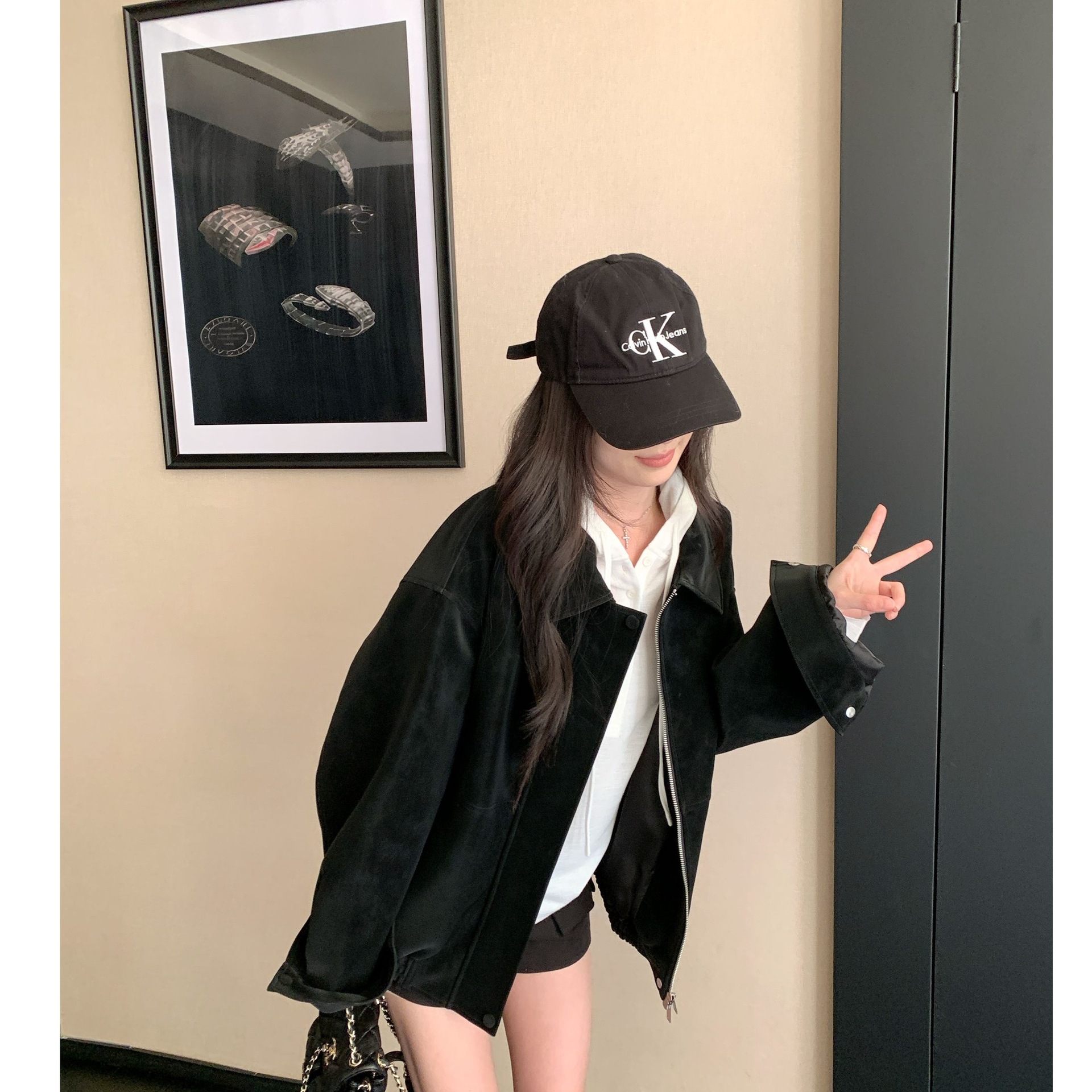 2025 Motorcycle Leather Jacket Retro Suede Jacket Women's Autumn New High-End Casual Versatile Jacket Top