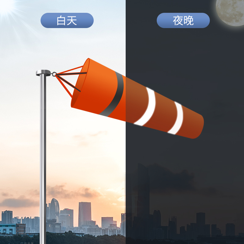 j8反光旋转工业金属夜光不锈钢风向标加厚户外风向袋中国大陆其g3