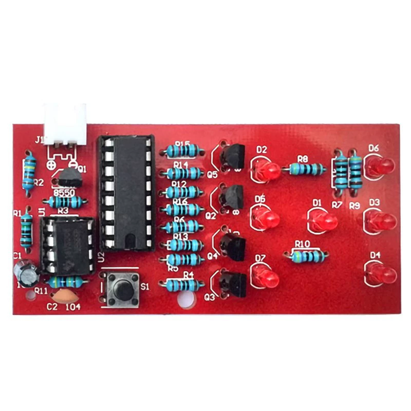 Electronic dice, practice for experiments, handmade, circuit, training