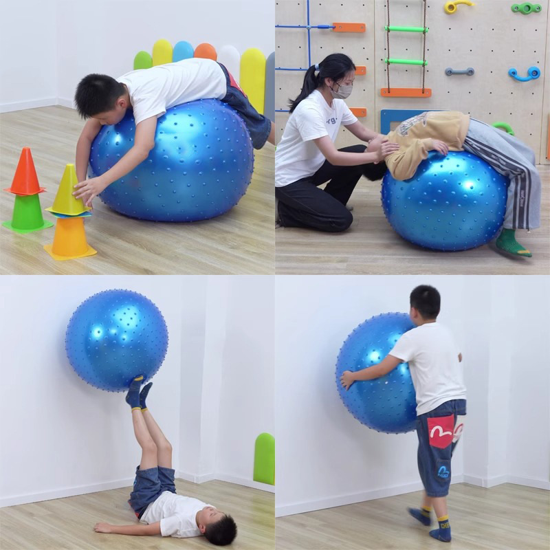 Entrenamiento sensorial infantil tactile masaje yoga bola de dragón juguetes de pelota equipo de acondicionamiento físico granular jaula bola de dragón