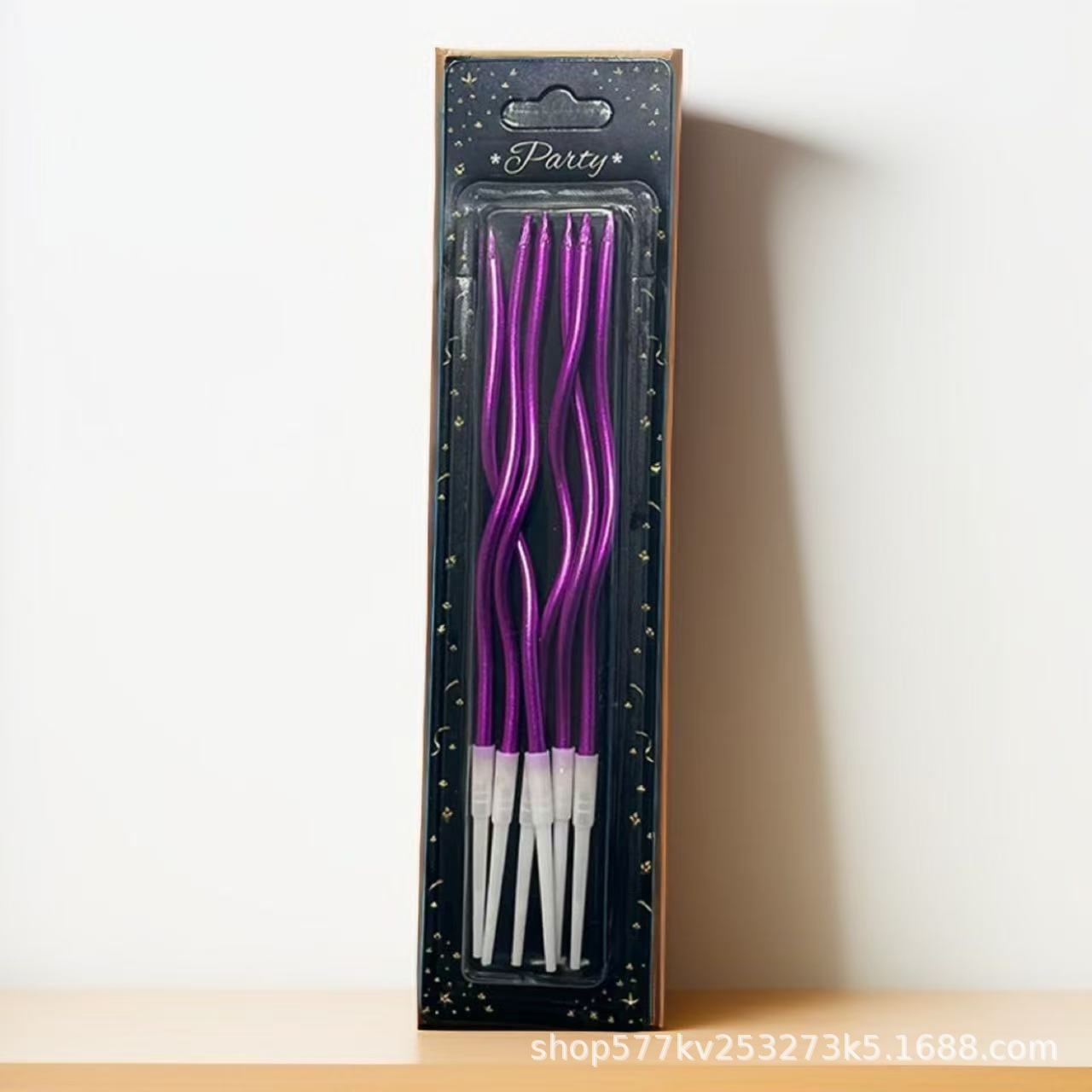 Velas de cumpleaños transfronterizas espirales doradas en forma de torsión productos de decoración de pastel velas de cumpleaños