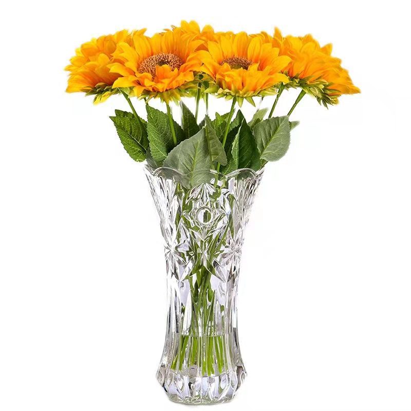 Creativo de estilo Europeo engrosada de cristal florero de cristal decoración de escritorio arreglo de flores florero de producción de vidrio Al Por Mayor