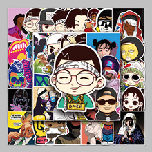 55张不重复嘻哈卡通人物涂鸦潮流行李箱自行车平板装饰汽车贴纸