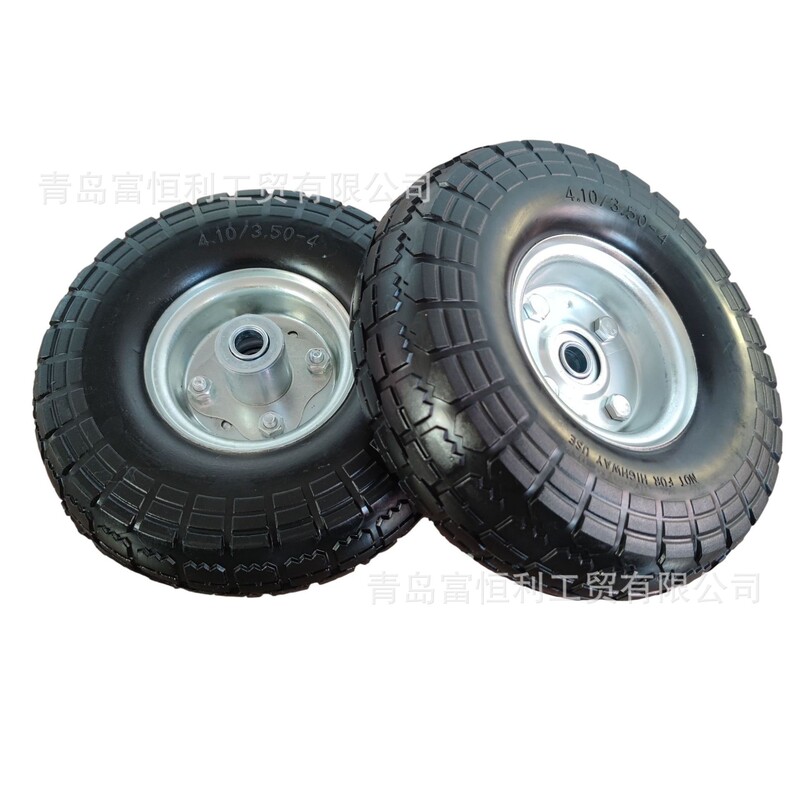 4.10/3.50-4Pu Foam Wheel 10inch Explosion-Proof Trolley Solid Tire Tubeless Tool Cart Wheel 4.10/3.50-4Pu Foam Wheel 10inch Explosion-Proof Trolley Solid Tire Tubeless Tool Cart Wheel