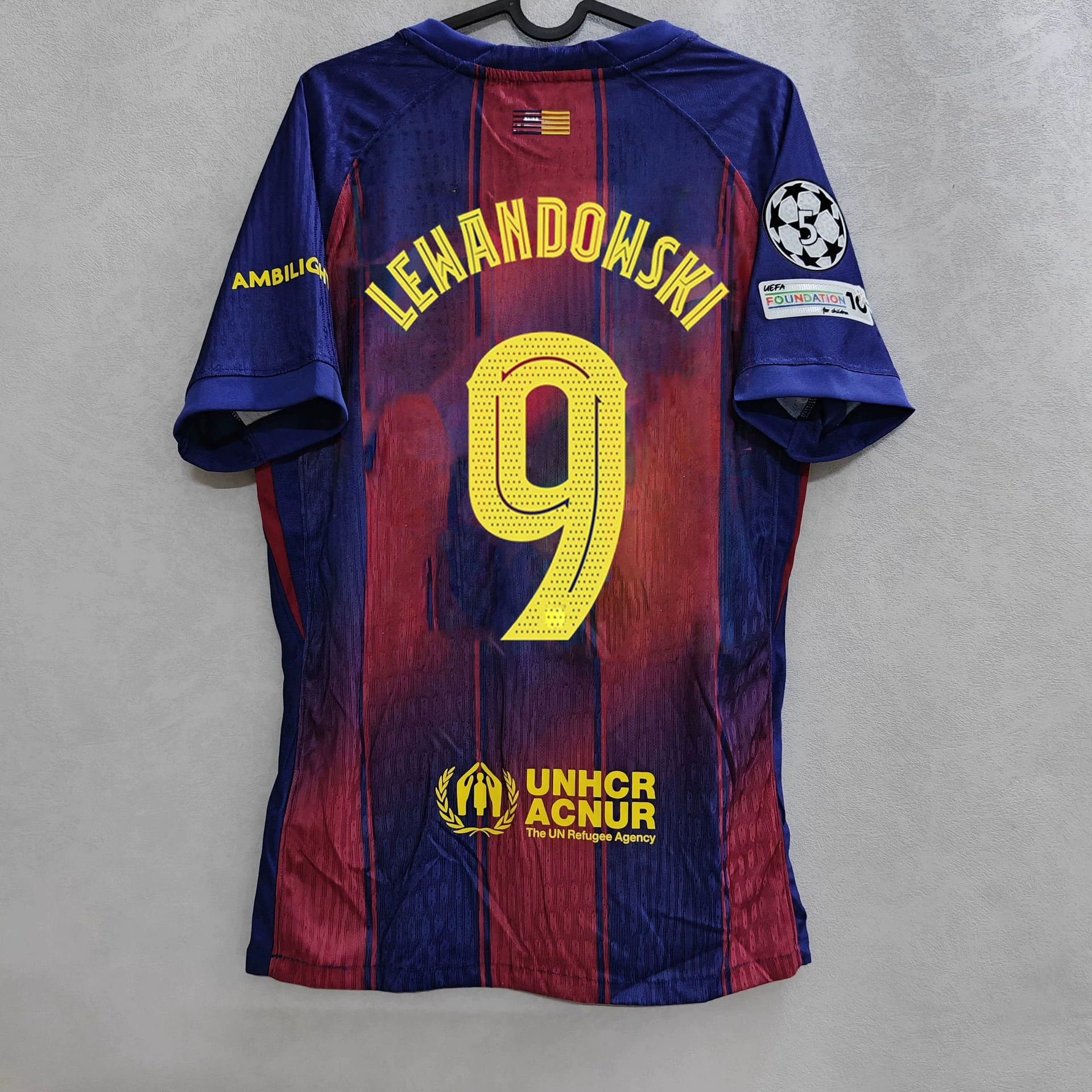 Игровая футболка Barcelona player version, домашняя и выездная, с возможностью нанесения номера, размеры S–2XL