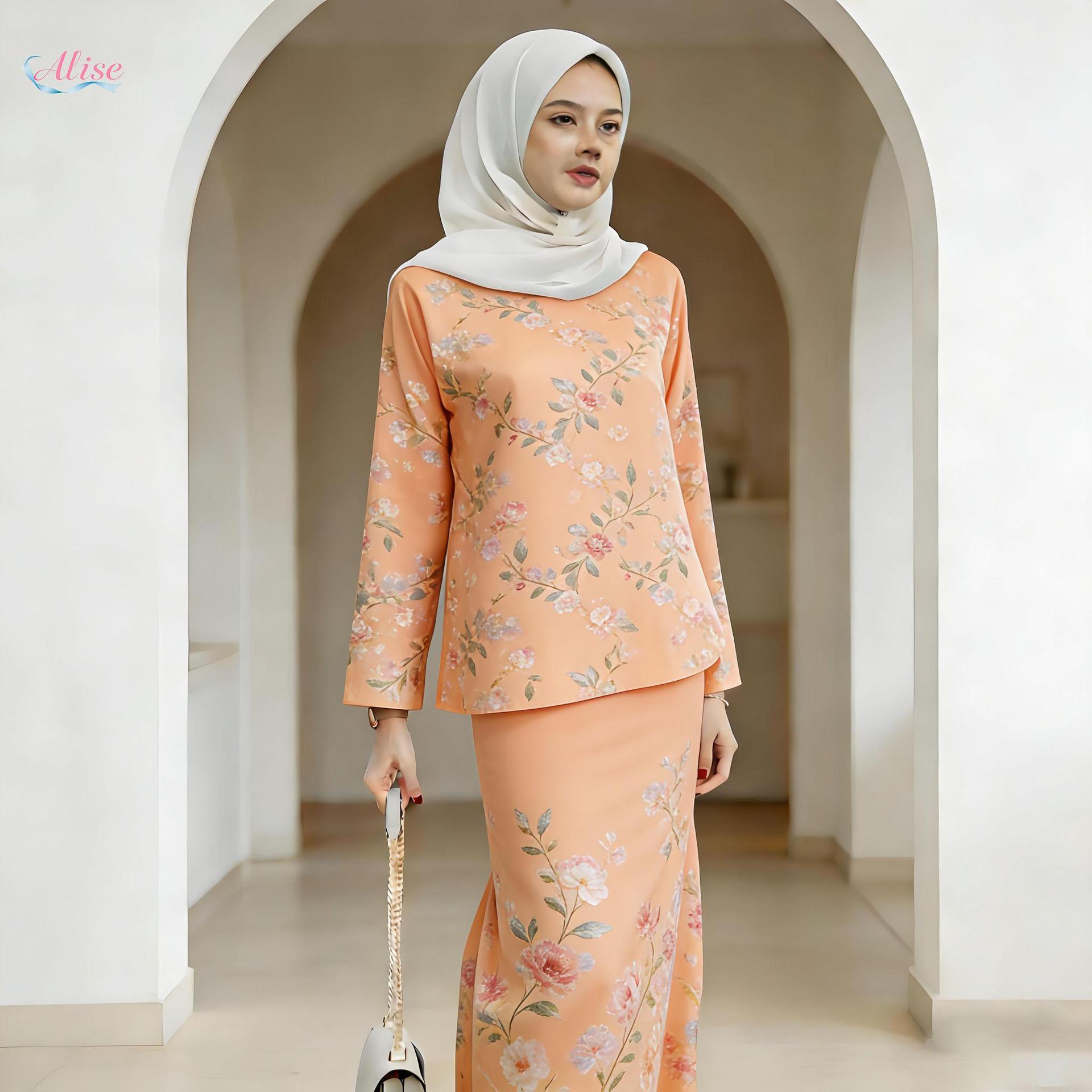 Elegant Two-piece Maxi Dress Set With 3d Floral Print For Women_voghion.com