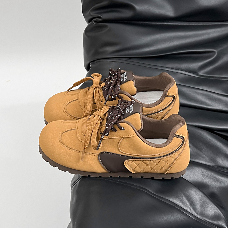 Casual todo-fósforo retro nicho amarillo alemán zapatos de entrenamiento mujer 2025 nueva primavera y otoño zapatos deportivos planos de carreras de suela fina image 7