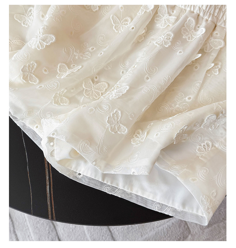 Vêtements pour femmes, petit style, tempérament, costume féminin, nouveau design d'été, haut brodé en jacquard, short à jambes larges, costume deux pièces_voghion.com
