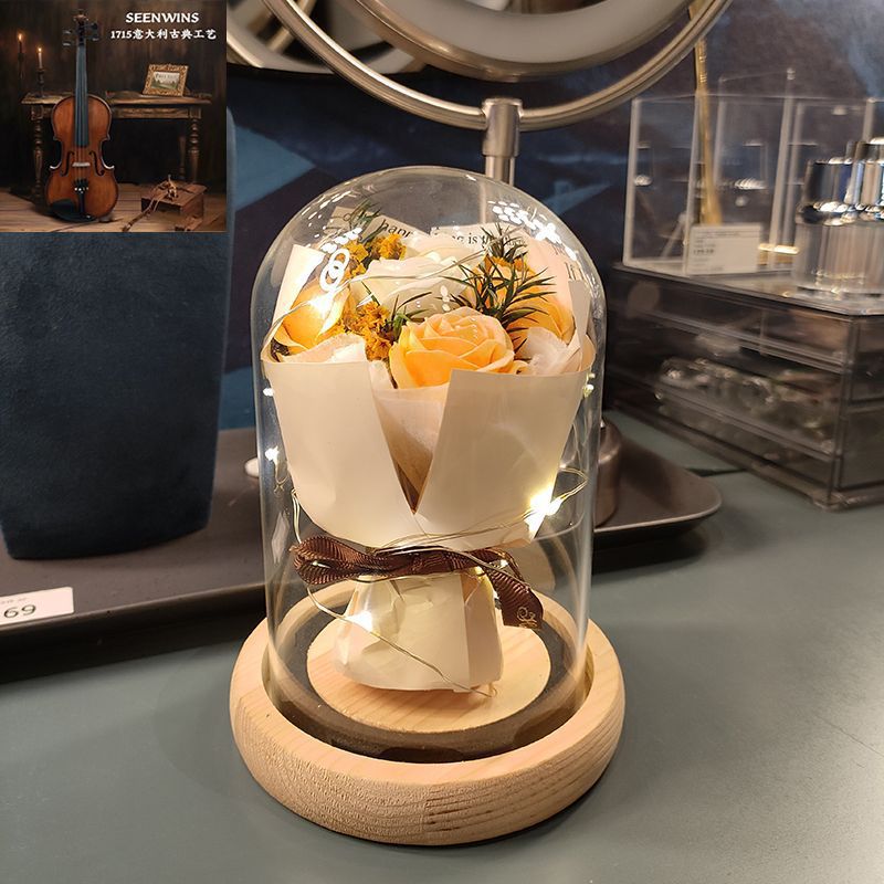 [인기추천] 모닝라이트 - 샴페인 5개/화이트장미 - 선물가방 + 축하카드 + 배터리 [완제품배송]