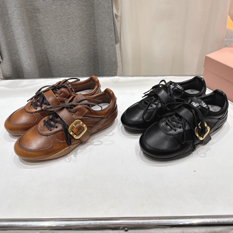 莞版高定春夏新款真皮德训鞋进口牛皮金属扣系带平底休闲运动鞋|undefined
