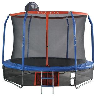 Outdoor children playing trampoline full coverage camping trampoline