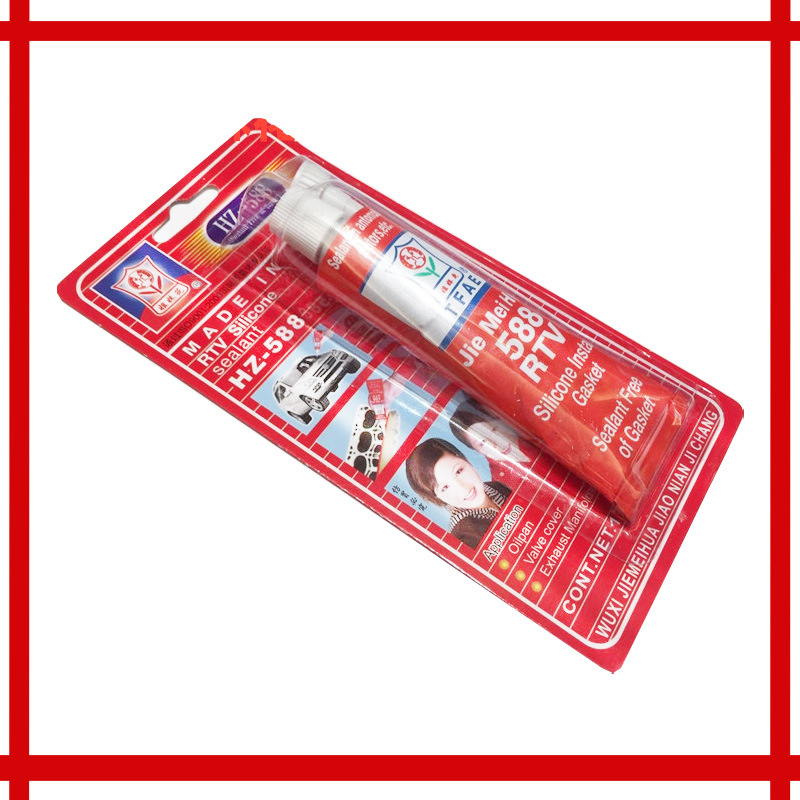硅酮胶姐妹花588红胶姐妹花红胶耐高温红胶密封胶密封垫HZ-588