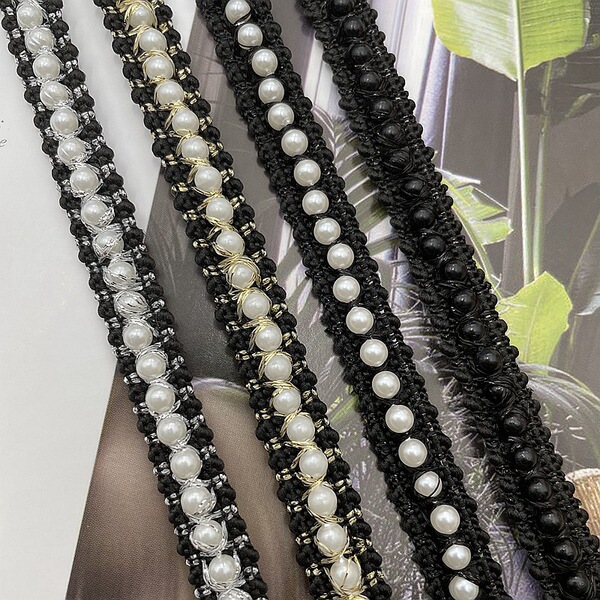 Non -Popped Pearl Ribbon 1cm Pearl Bilateral Barcode Barcode Style…