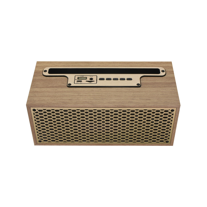 Source Factory XM-5H Wooden Bluetooth Speaker Mobile Phone Stand Wireless Home Subwoofer Desktop Computer Audio