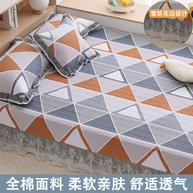 2025 nuevo juego de tres piezas de cubierta de cama 2023 nuevo estilo de cubierta de cama de algodón tatami sábana especial cubierta de kang universal para todas las estaciones