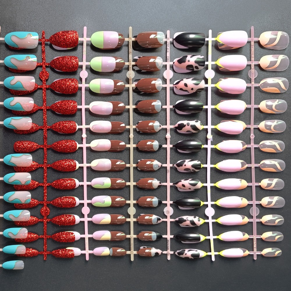 【Liquidación Especial】Venta al por mayor de tiras de uñas, tiras de uñas mate con acabado aceitoso, piezas de uñas en caja sorpresa. image 11