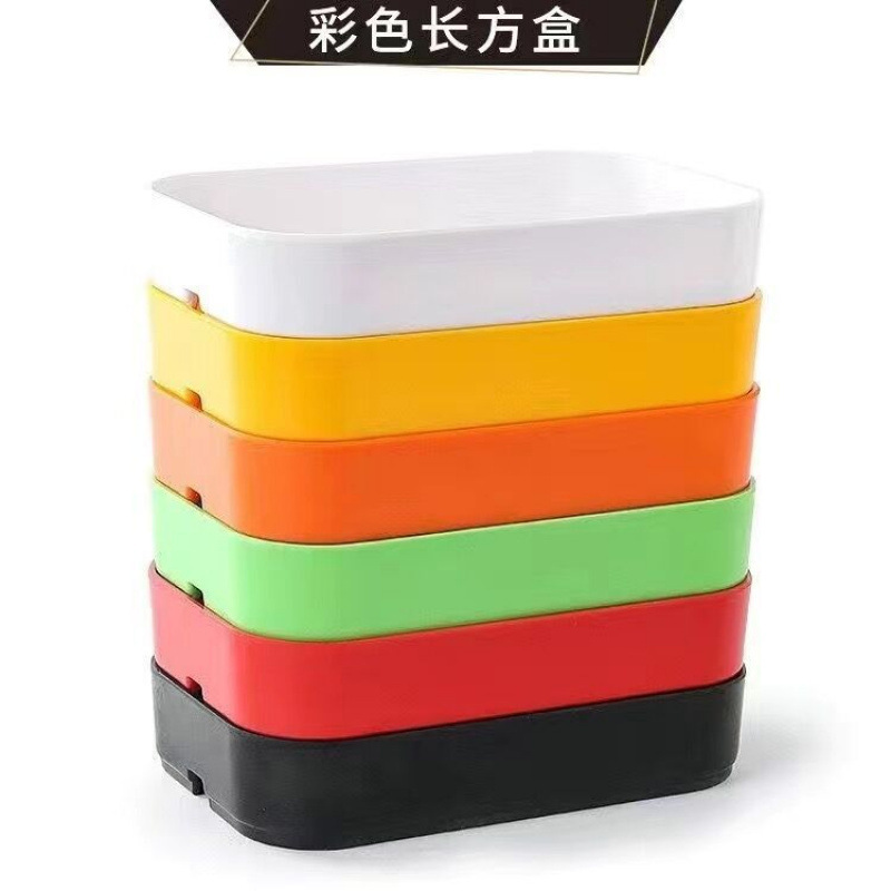鍋用カラフルなプラスチック製シーフード食器長方形鍋レストラン商業ビュッフェプラスチックバーベキュー串野菜皿|undefined