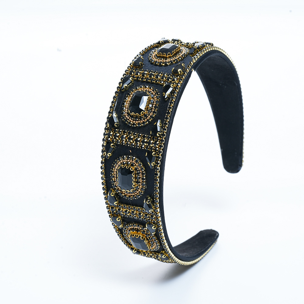 Estilo Barroco Mujeres Color Sólido Diamante De Imitación Banda Para El Cabello display picture 3