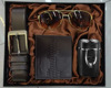 Set, gift box, watch, belt, glasses, wallet