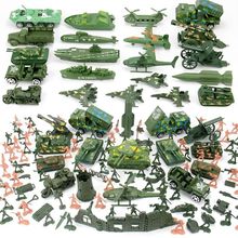 玩具坦克怀旧二战兵人军事模型儿童玩具套装打仗男孩礼物士兵团