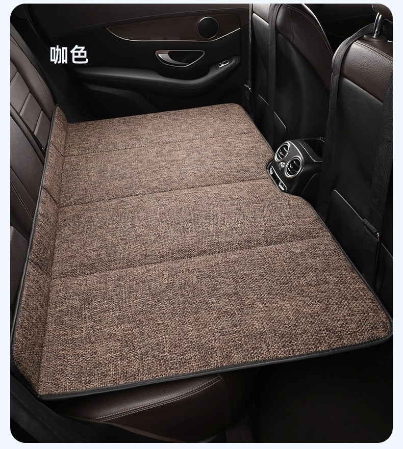 Car Folding Bed Portable Rear Seat Sleeping Pad Cotton Linen Flax Car Suv Travel Bed Non-Inflatable Folding Bed