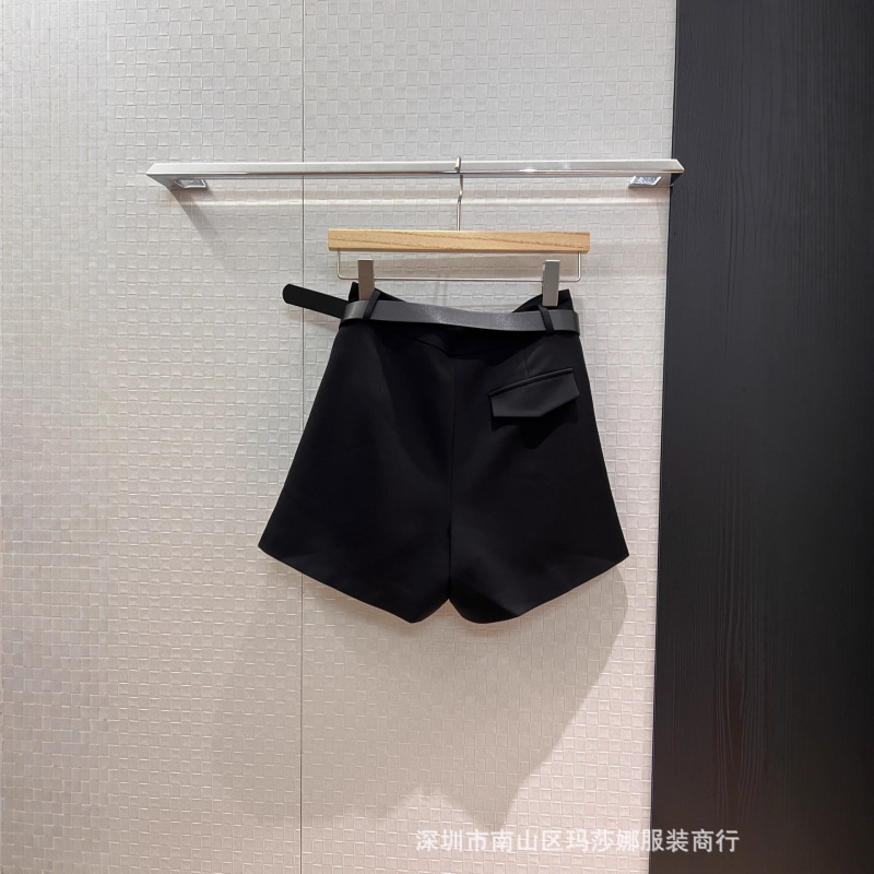 25早秋新款女装大长腿高腰百搭气质显瘦小众短裤女裤休闲西裤|undefined