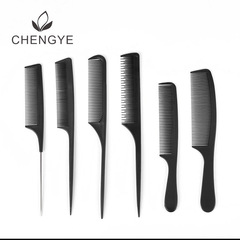 Steel Needle Point Tail Comb Hair Salon Flat Head Male Hair Comb Salon Hair Cutting Hair Comb Carbon Fiber Home Hair Comb