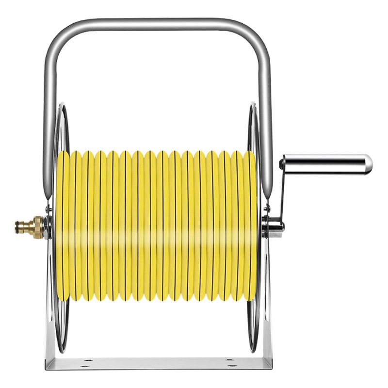 De metal de acero inoxidable tubería de agua de almacenamiento de riego doméstico de lavado de coches carrete de tubería de agua de almacenamiento de rack Dispositivo de bobinado Placa de tubería de agua image 1