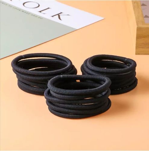 Korean style high elastic nylon seamless hair tie 4mm black headband simple hair rope rubber band headwear