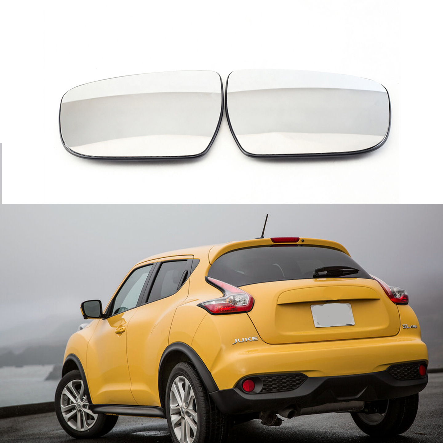 Suitable for 2014-2019 Nissan JUKE heated rearview mirror lenses, reversing mirror lenses, reflectors